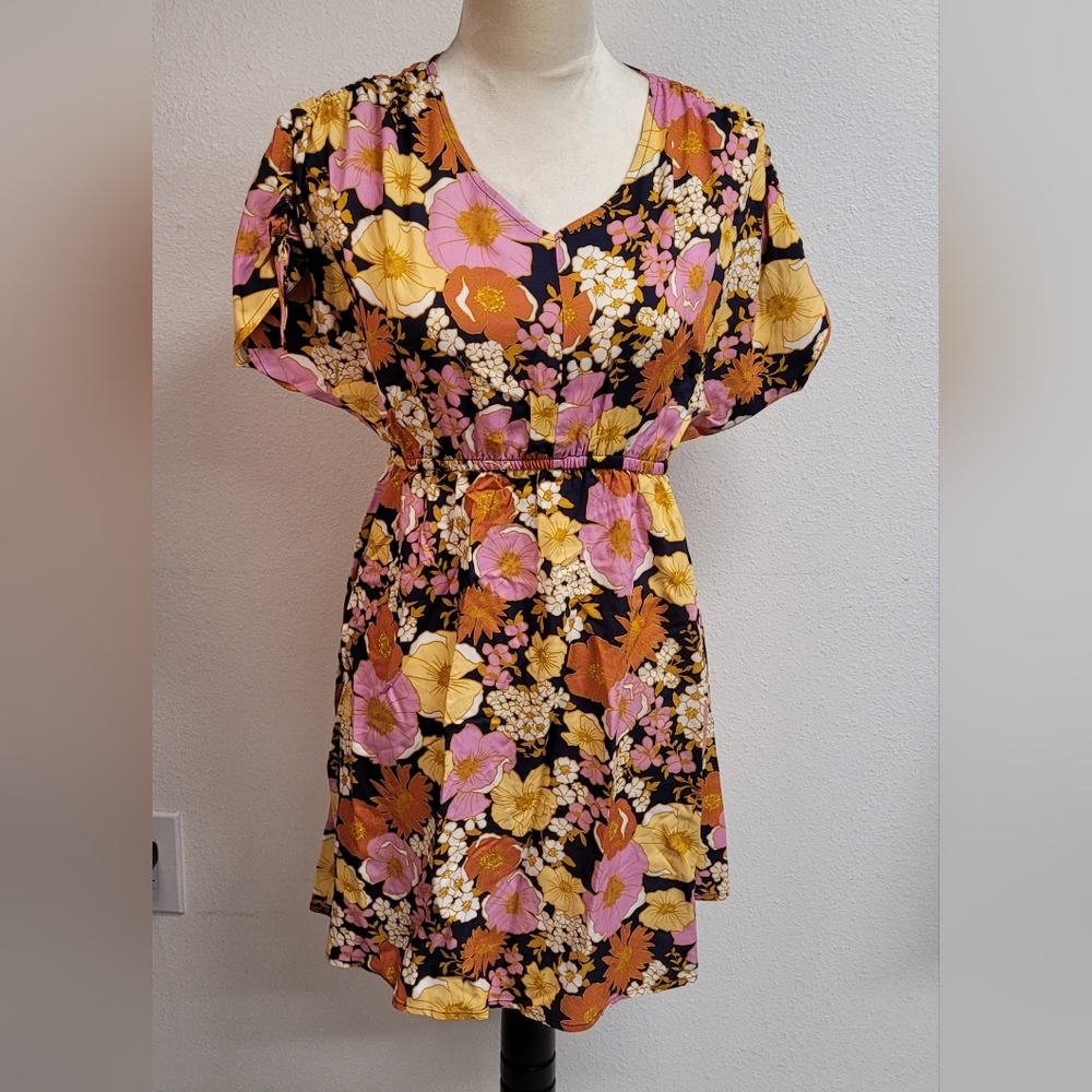 Girls Floral Dress with Pink and Yellow Accents Large from Nordstrom
